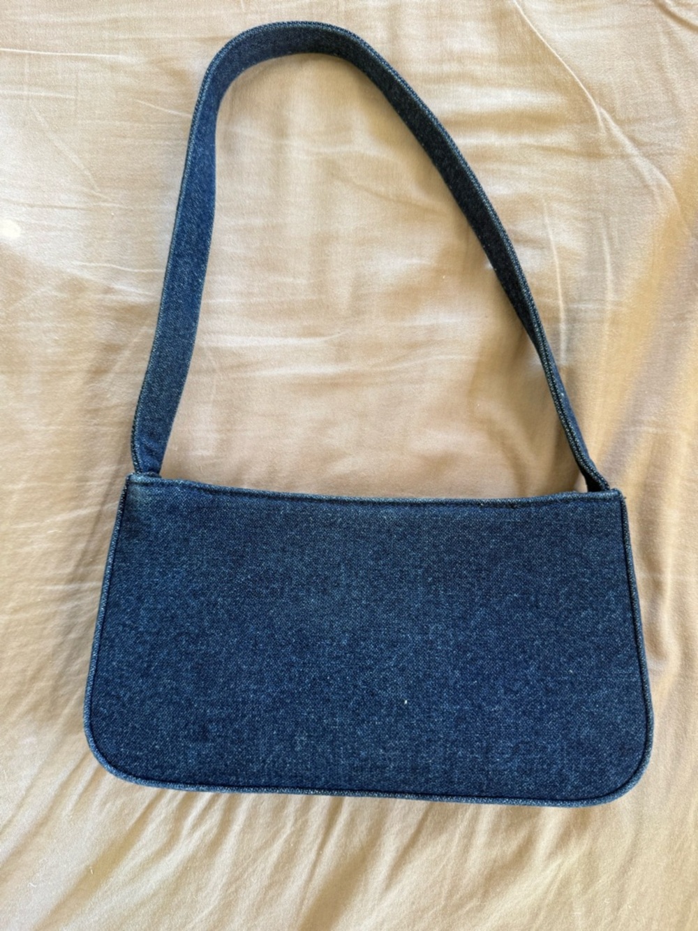 Denim Shoulder Bag - Dark Blue Women’s Handbag